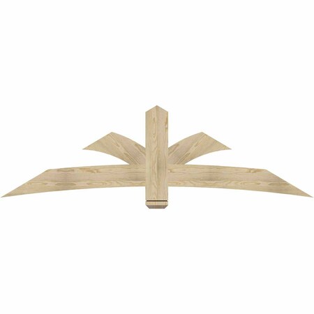 Ekena Millwork Davenport Rough Sawn Timber Gable Bracket, Douglas Fir, 84"W x 24"H x 2"D x 6"F, 7/12 Pitch GBW084X24X0206DAV00RDF
